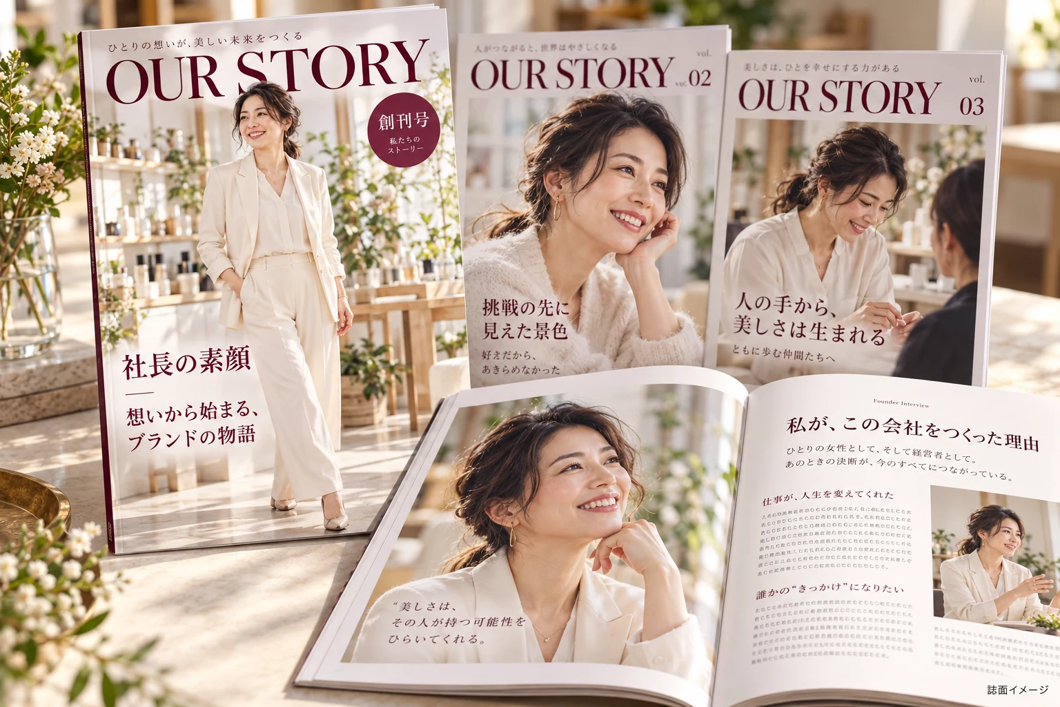 オリジナルミニ雑誌の誌面イメージ